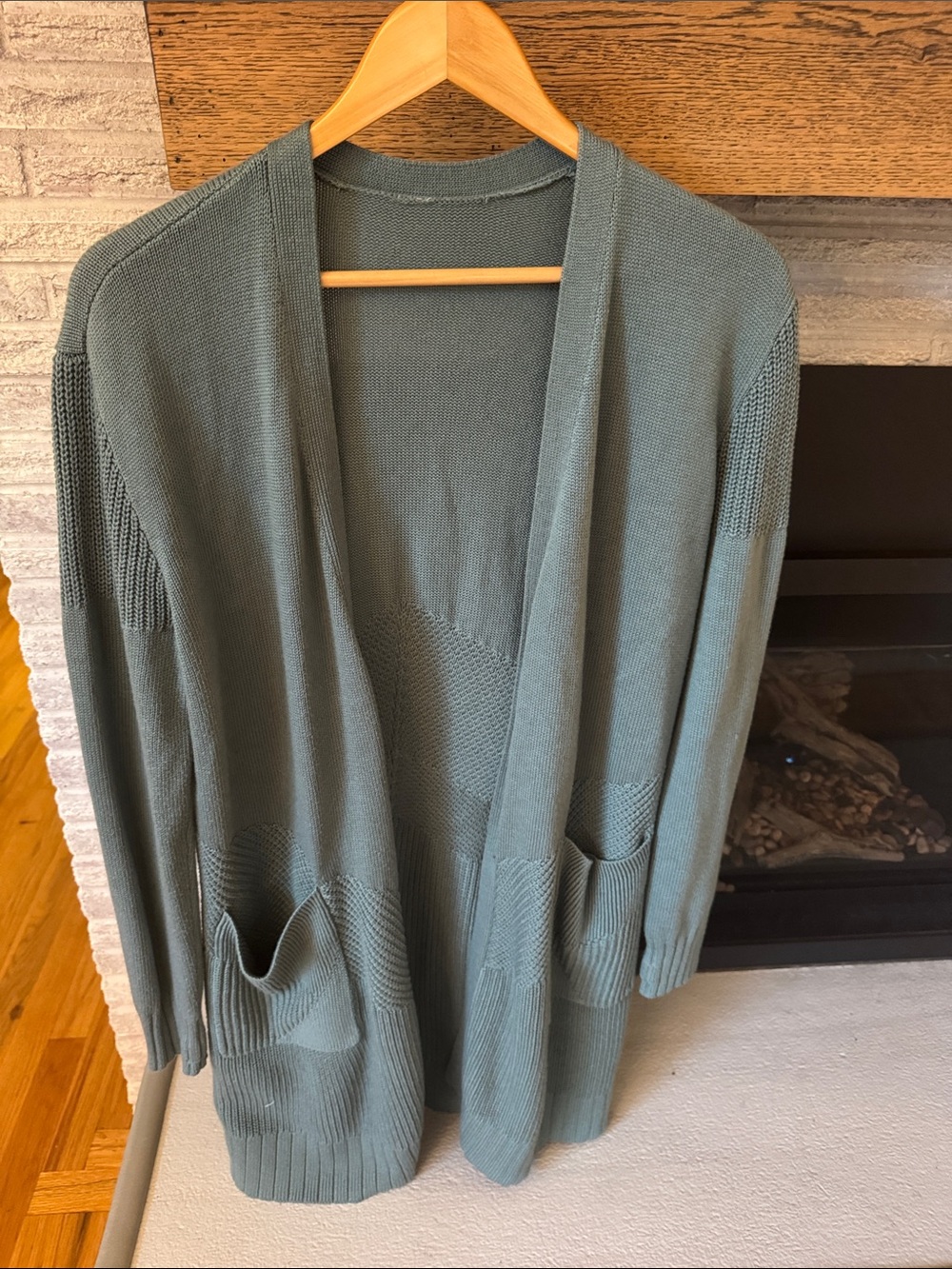 Lululemon Open-Front Longline Women's Cardigan Sweater - Sage/ teal Green